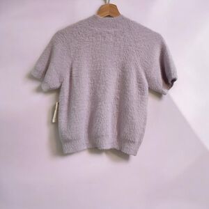 Pilcro by Anthropologie Mock-Neck Eyelash Baby Knit sweater tee Lavender-Small